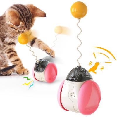 China New Stocked Cat Toys Interactive Tumbler Swing Toys For Cats Balance Car Cat Chasing Toy With Funny Pet Products for sale