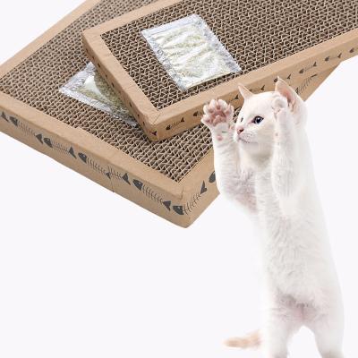 China Cats Scratch Board Viable Corrugated Paper Grinding Nails Cat Scratcher Toy Interactive Protective Furniture for sale