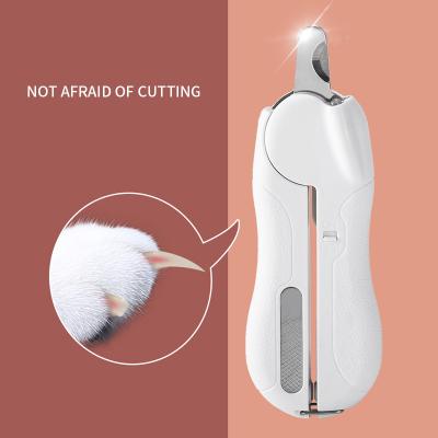 China Cat Nail Trimmer With Bright Led Stocked Light New By Dog Nail Clippers Element Pet Nail Folder Design for sale