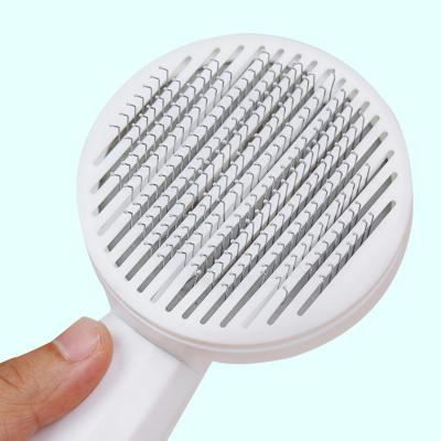 China Relaxlines Stored Pet Cat Dog Rake Clean Floating Hair Knot Rotary Pet Comb Wood Handle Dryer Competitive Pet Combs for sale