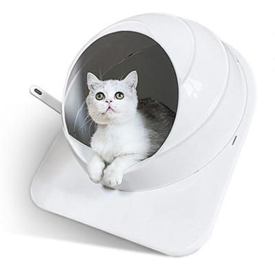 China Cats Stored Basin Kitten Anti Splash Litter Box Semi-enclosed Trash Toilet Sandbox Pet Toilet for sale