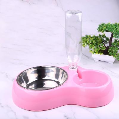 China Sustainable Automatic Feeder Dog Cat Food Bowl Pet Bowl Sets With Water Dispenser for sale