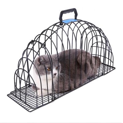 China Anti-Seize Stocked Kitten Washing Bath Metal Cage 2 Door Lightweight Cat Shower Hair Dryer Pet Supplies for sale