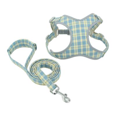 China Stocked Private Label Cats Dogs Harness Adjustable Reflective Breathable With Free Leash for sale