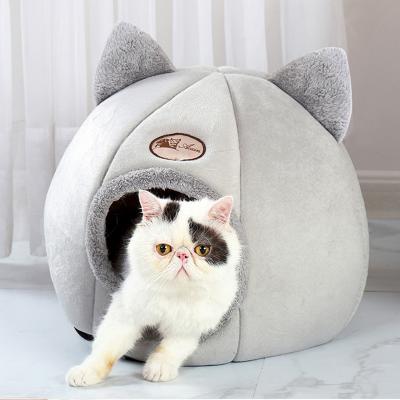 China Viable Cat Bed Round Plush Pet Bed for Cats Dogs Deep Soft Kitten Cave Puppy Kennel Sofa Warm Cat Donut Pet Sleep Nest Accessories for sale