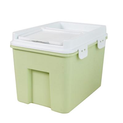 China Large Capacity Sliding Cover Cat Dog Food Storage Bucket Pet Viable Feeder Bucket Sealing Dustproof Rice Grain Storage Box for sale