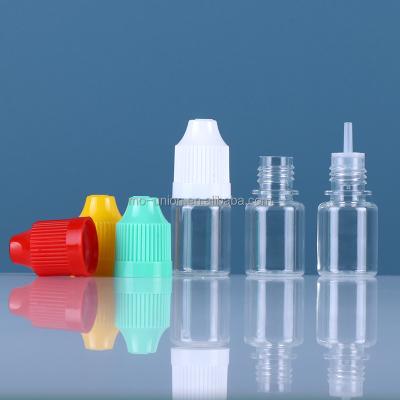 China Squeeze 3ml 5ml 10ml 15ml 20ml 30ml 50ml 60ml 100ml 2oz Clear Plastic Bottle PET Bottle Child Proof Long Slim Transparent PET Juice Childproof Bottle for sale