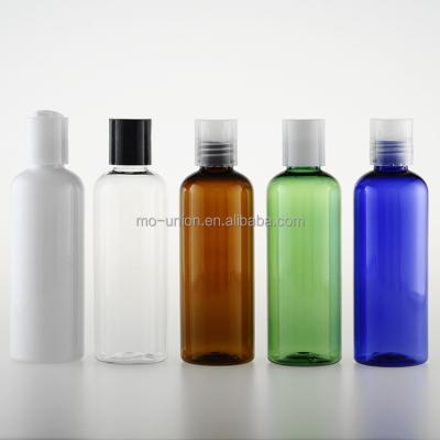 China Packing Plastic Cosmetic Bottle 30ml 60ml 100ml 120ml 200ml 250ml 24/410 Plastic Disc Cap Bottle Skincare Disc Cap Bottle Skin Care Lotion Clear PET Top Cap Disc Cream for sale