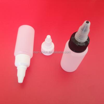 China Rotating opening to order white twist top cap PE ink juice fruit tattoo sauce flow squeeze HDPE plastic bottle 30ml 50ml 60ml 80ml 100ml 120ml 150ml 2oz 4oz for sale