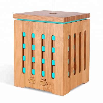 China 200ml Hotel Bamboo Aroma Diffuser Electronic Essential Oil Diffuser with 7 Color Changeable LED for sale