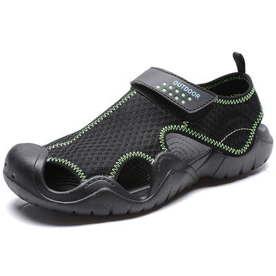 China Large New Summer Mesh Leisure Waterproof Outdoor Beach Cavity Rubber Men's Breathable Sandals for sale