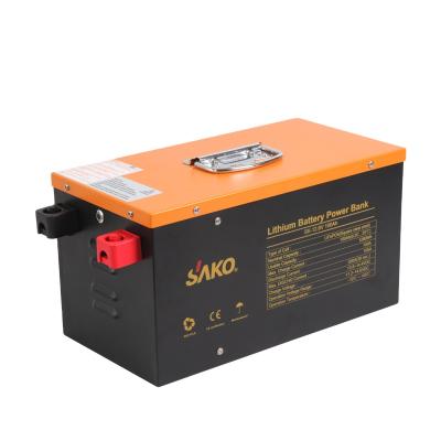 China SAKO 12v lifepo4 100ah home appliances lithium battery with top brand cell and BMS for solar power system, factory price for sale