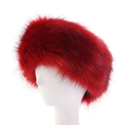 China 2020 new winter fur headband fox furry headband hairy headband wholesale warm plush warm earmuffs for sale