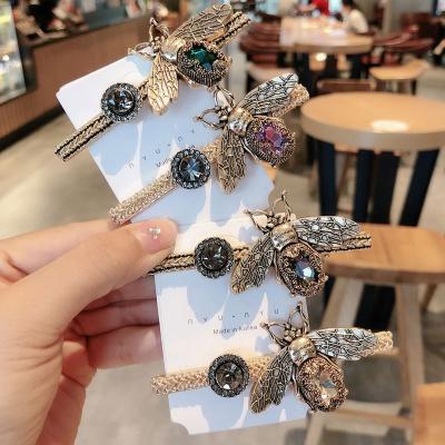 China Wholesale high quality headdress clip big news rhinestone bee popular women's hairpin INS creative side hot word clip sale for sale