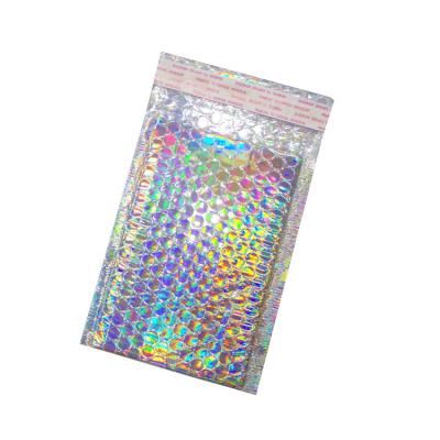 China shoes & clothing mailing envelopes metallic foil bubble padded envelope aluminating custom printed silver poly bubble mailer messenger bags for sale