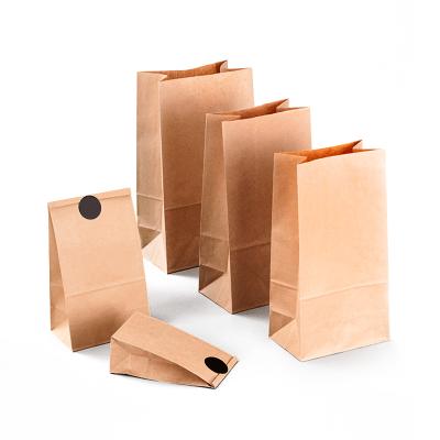 China Recycled Materials Food Grade Sandwich Hot Dog Packaging Oil Proof Bag Brown Or White Flat Kraft Paper Bag Can Print Your Logo for sale