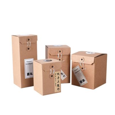 China Recycled Honey Glass Jar Materials Kraft Paper Aromatherapy Candle Gift Box Cup Packaging Single Paper Box for sale