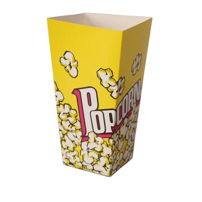 China Natural Recycled Materials Wrapping Paper Popcorn Box For Popcorn Candy Christmas Wedding Kid Birthday Party Decoration Food Box Cups for sale