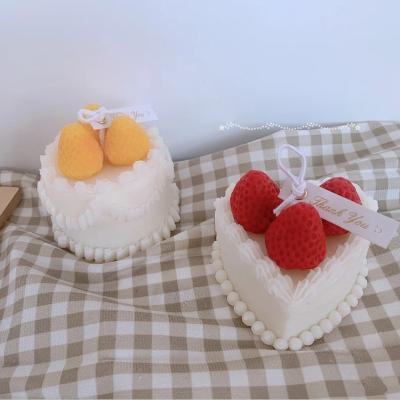 China New Heart-Shaped Three-Dimensional Heart-Shaped Border Viable Cake Decorative Body Love Gypsum Candle Decoration Scented Silicone Mold for sale