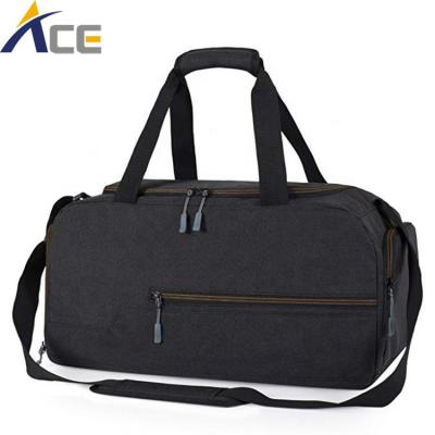 China Multiple Use Plain Waterproof Gym Travel Duffel Bag With Shoe Compartment for sale