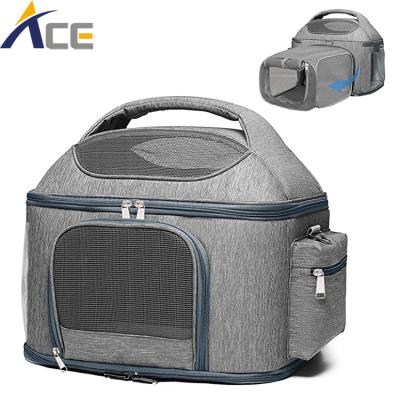 China Fashion Large Capacity Breathable Mesh Custom Dog Cat Soft Sided Pet Carrier Bag for sale