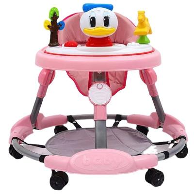 China Cotton music walker for baby 4 In 1 Baby Walker Musical Flashing Light For Baby Anti-rollover Folding rotating walker parts for sale