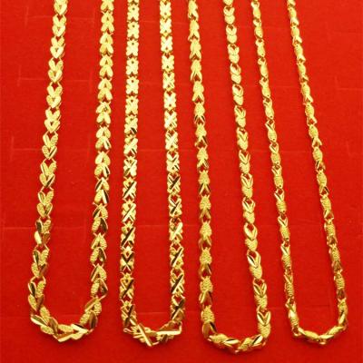 China FASHIONABLE Chunna Dubai high quality gold filled copper necklace for women 24k gold plated brass charm jewelry for sale