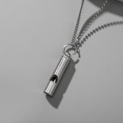 China Factory Wholesale Fashion Hip Hop Creative Men's Jewelry High Quality Long Necklace With Whistle Pendants for sale