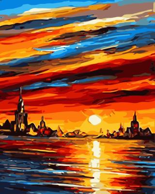 China LLwall Materials Environmental Adult Abstract Seascape Decoration DIY Ready To Ship Oil Painting By Numbers Set Kit Customize Canvas With Frame Dropship for sale