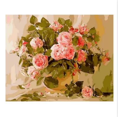 China New Modem XYL-SYH01 2021 DIY Painting By Numbers Beautiful Flowers Acrylic Canvas Painting Paint By Numbers for sale