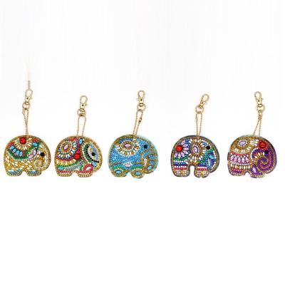 China Diy 5d Diamond Painting Keychain Wholesale XYL-P025 Modern Elephant Diamond Painting Decorative Accessories Bag Pendant Accessories for sale