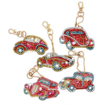 China Wholesale XYL-P043 Diy 5d Diamond Painting Keychain Modern Car Pendant Accessories Diamond Painting Decorative Accessories 5 Piece Bag for sale