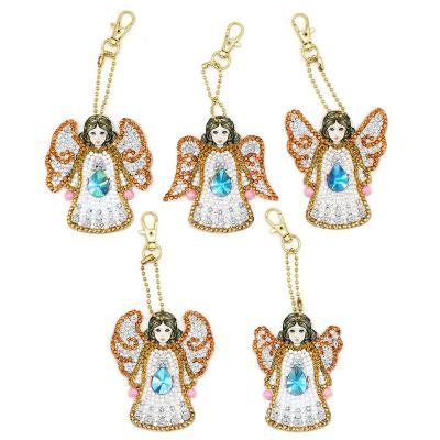 China Wholesale XYL-P049 Diy 5d Diamond Painting Keychain Modern Owl Pendant Accessories Diamond Painting Decorative Accessories 5 Piece Bag for sale