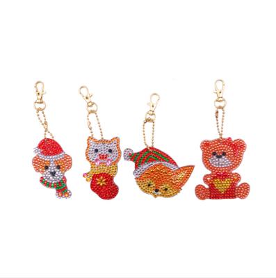 China XYL-XM00043 Modern Bear Designs Full Drill Diy Diamond Painting Diamond Key Chain for sale