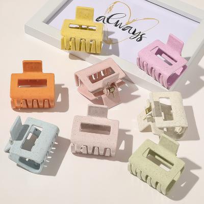 China Comfortable Wholesale Frosted Hair Claw Square Woman Imported Accessories Jelly Matte Hair Claw Acrylic Hair Clips for sale