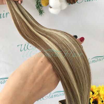 China Natural Appearance 100% Virgin Indian Remy Hair Extensions Hand Tied Human Weft for sale