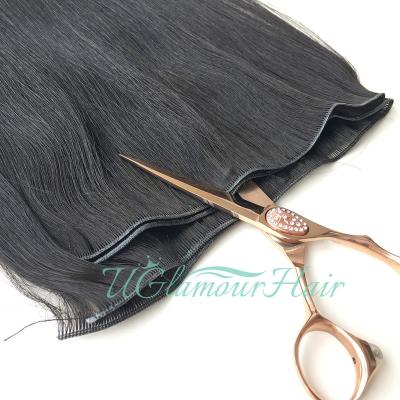 China Genius Hair Extensions Natural Russian Thin Invisible Double Drawn Genius Weft Weft Weft for sale