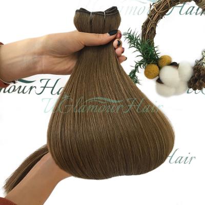 China New Natural Salon Quality Appearance Locks Hair Double Drawn Machine Hair Weft Weft Extensions for sale