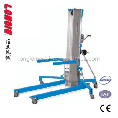 China Aluminum Alloy Aerial Work Platform Hand Stacker LISJS-15  622lb/280kg Lifting Capacity for sale