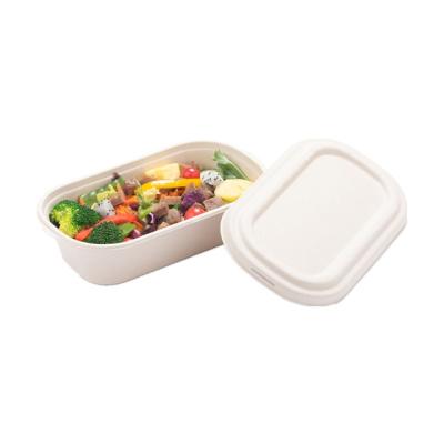 China CLASSIC Eco Friendly Disposable Degradable Sugar Cane Bagasse Pulp Salad Bowl 900ml for sale