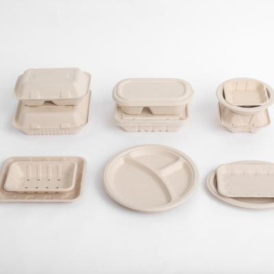 China water repellent & Eco - Friendly Oil - Repellant Biodegradable Bagasse Paper Plate Set for sale