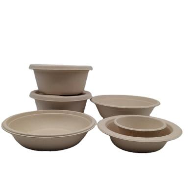 China CLASSIC Microwave Food Safe Biodegradable Disposable Bowls With Lids Sugar Cane Pulp Take Out Bowls for sale