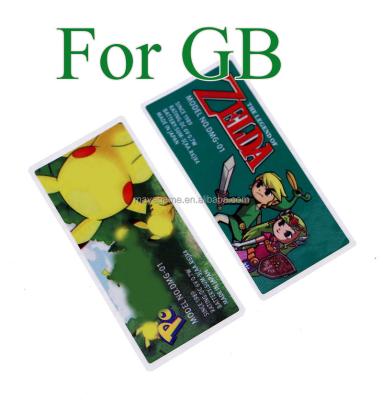 China Replace New Labels Color Back Stickers Replacement For Gameboy For Gigabyte Game Console Cartoon Model for sale