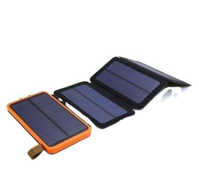 China With 2022 Solar Panel Power 10000mah LED Light Phone Portable Charger Solar Fast Charging External Battery Waterproof Solar Panel Charge 3 for sale