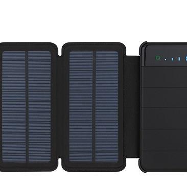 China With Waterproof Power Bank 10000mah Waterproof Portable Phone Charger Dual Bank 10000mah External Powerbank LED Solar Panel Battery USB Solar Power Bank for sale