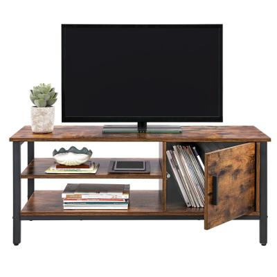 China Simple American Style Home Furniture Living Room Console Table Storage 48 Inch TV Cabinet With 2 Shelves for sale