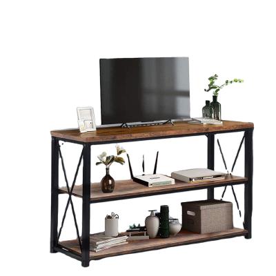 China Convertible High Quality Modern TV Stand Entertainment Center With Large Shelves 3-Tier Media for sale