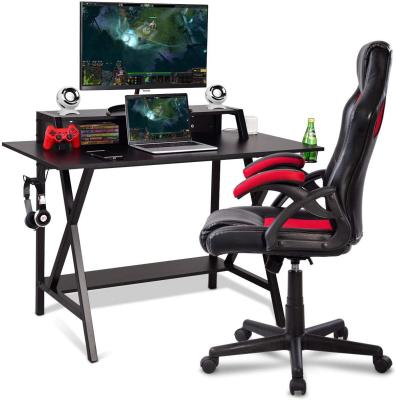 China RGB Design Metal Frame PC Study Game Table Ergonomic Convertible Computer Desk for sale