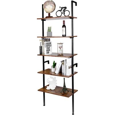 China Industrial Stocked Floor Flange Malleable Iron Fittings Pipe Shelves Wood Ladder Shelf Wall Mounted Shelf for sale