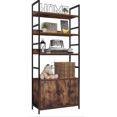 China Rustic Stocked 4-Tier Warehouse Storage Shelf Industrial Study Shelf Storage Cabinet with 3 Drawer Shelf Rack and Organizer Dresser for sale